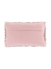 Federa arredo rosa cipria con palline di tessuto Iona, Retro: 100% cotone, Rosa, Larg. 30 x Lung. 50 cm