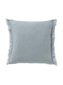 Housse de coussin lin bleu ciel à franges Luana, 100 % pur lin

Le lin est naturellement doté d'un toucher plutôt rugueux et d'un aspect froissé
Sa résistance élevée au accrocs lui confère robustesse et longévité, Bleu ciel, larg. 40 x long. 40 cm