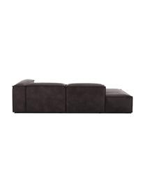 Chaise longue componibile in pelle riciclata Lennon, Rivestimento: pelle riciclata (70 % pel, Rivestimento: imbottitura in schiuma co, Pelle taupe, Larg. 269 x Prof. 119 cm, schienale a sinistra