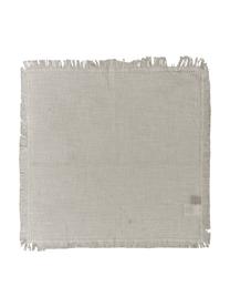 Serwetka z bawełny z frędzlami Hilma, 2 szt., 100% bawełna, Beżowy, S 45 x D 45 cm