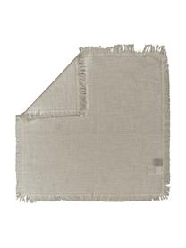 Serviette de table en coton avec franges Hilma, 2 pièces, Beige