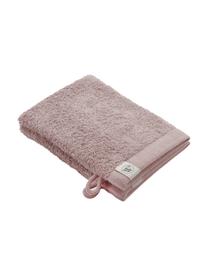 Manoplas de baño de algodón reciclado Blend, 2 uds., 65% algodón reciclado, 35% poliéster reciclado, Rosa pastel, An 16 x L 21 cm