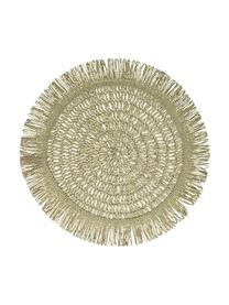 Set de table rond Gyula, 2 pièces, Fibres de papier, Vert, Ø 40 cm