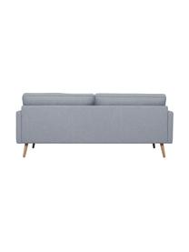 Sofa z nogami z drewna dębowego Saint (3-osobowa), Tapicerka: poliester Dzięki tkaninie, Niebieskoszara tkanina, S 210 x G 93 cm