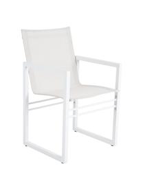 Gartenstuhl Vevi in Weiß, Gestell: Aluminium, pulverbeschich, Sitzfläche: Textilene, Weiß, B 57 x T 54 cm