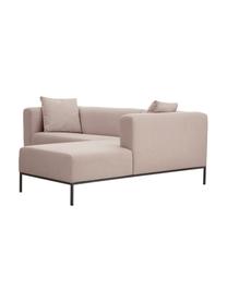 Ecksofa Carrie in Altrosa mit Metall-Füßen, Bezug: Polyester 50.000 Scheuert, Gestell: Spanholz, Hartfaserplatte, Füße: Metall, lackiert, Webstoff Altrosa, B 222 x T 180 cm