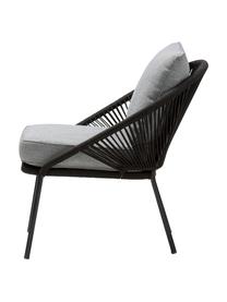 Fauteuil lounge de jardin Le Bonom North, Gris, noir, larg. 73 x prof. 80 cm