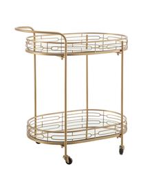 Gouden barcart Camaro, Metaal, spiegelglas, Messingkleurig, 41 x 76 cm