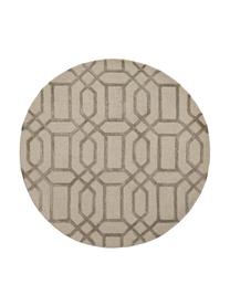 Okrągły dywan z wełny Vegas, Beżowy, kremowy, ∅ 150 cm (Rozmiar M)