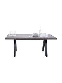Table extensible aspect béton Apex, 200 - 250 x 100 cm, Aspect béton, larg. 200 - 250 x prof. 100 cm