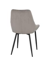 Stolička so zamatovým čalúnením Alberton, 2 ks, Zamatová sivá, Š 59 x H 62 cm