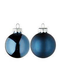 Set 4 mini palline di Natale Evergreen Ø16 cm, Blu scuro, Ø 4 cm