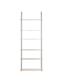 Estantería de pared Eindhoven, Estructura: acero, Estantes: madera, Beige, negro, An 65 x Al 177 cm