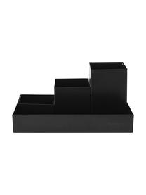 Bureau organizer set Penny in zwart, 4-delig, Gecoat aluminium, Zwart, B 32 x D 21 cm