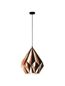 Lampada a sospensione stile nordico Carlton, Acciaio verniciato, Nero, rame, Ø 39 x Alt. 42 cm