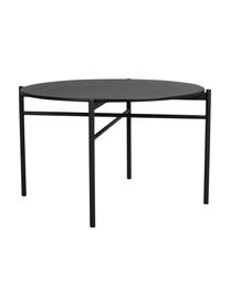 Tavolo rotondo nero Skye Ø120 cm, Piano d'appoggio: pannello in fibra di medi, Gambe: metallo verniciato a polv, Nero, Ø 120 x Alt. 75 cm