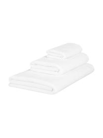 Lot de serviettes de bain unicolore Comfort, 3 élém., 100 % coton
Grammage intermédiaire 450 g/m², Blanc, Lot de différentes tailles