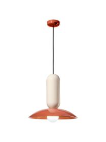 Suspension artisanale Pau, Terracotta, blanc cassé, Ø 40 x haut. 36 cm