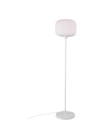 Stehlampe Milford, Lampenschirm: Glas, Weiss, H 139 cm