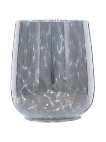 Teelichthalter Gunia, Glas, Blau, Ø 9 x H 12 cm