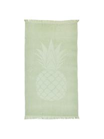 Ręcznik plażowy Capri Pineapple, Jasny zielony, S 90 x D 160 cm