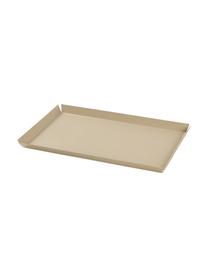 Plateau décoratif beige Erika, Métal, enduit, Beige, larg. 33 x prof. 21 cm