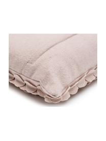 Wolvilten kussen Bed of Roses, Roze, 30 x 50 cm