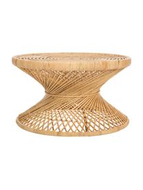 Tavolino da salotto boho in rattan Marvel, Rattan, finitura naturale, Rattan, finitura naturale, Ø 80 x Alt. 47 cm