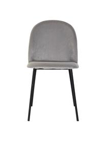 Sametová čalouněná židle Carl, Světle šedá