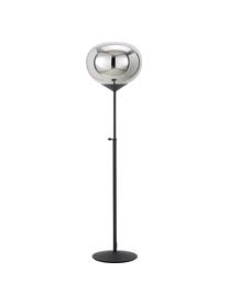 Lampadaire chrome Drop, Chrome, noir