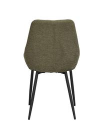 Polsterstühle Sierra, 2 Stück, Bezug: 100% Polyester, Beine: Metall, pulverbeschichtet, Webstoff Grün, B 49 x T 55 cm
