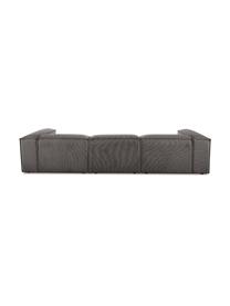 Modulares Sofa Lennon (4-Sitzer) mit Hocker, Bezug: 100 % Polyester Der strap, Gestell: Massives Kiefernholz FSC-, Füße: Kunststoff, Webstoff Anthrazit, B 327 x T 207 cm