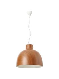 Veľká závesná lampa Bellissima, Plast, So vzhľadom dreva, tmavá, Ø 50 x V 41 cm
