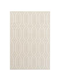 Rechthoekig kortpolig vloerkleed Lantian met hoog-laag effect in crèmewit/beige, 40% polyester, 60% polypropyleen, Crèmewit, beige, B 160 x L 230 cm (maat M)