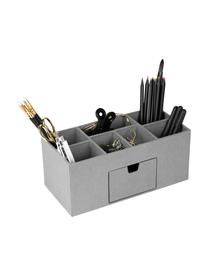 Bureau organizer Vendela, Massief, gelamineerd karton, Grijs, B 24 x H 11 cm