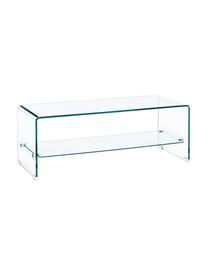 Mesa de centro de vidrio Iride, Estante: vidrio laminado, Transparente, An 100 x F 40 cm