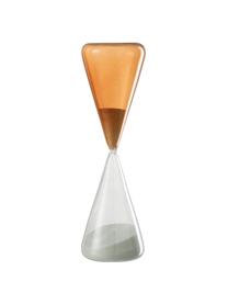 Reloj de arena Time, Vidrio, Naranja, transparente, Ø 9 x Al 30 cm