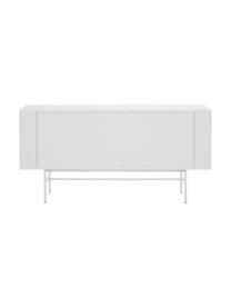 Modernes Sideboard Anders mit 3 Türen in Weiß, Korpus: Mitteldichte Holzfaserpla, Füße: Metall, pulverbeschichtet, Weiß, B 160 x H 80 cm