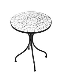 Mobilier de balcon plateau en céramique Palazzo, 3 élém., Noir, blanc, Lot de différentes tailles