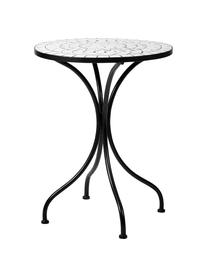 Mobilier de balcon plateau en céramique Palazzo, 3 élém., Noir, blanc, Lot de différentes tailles