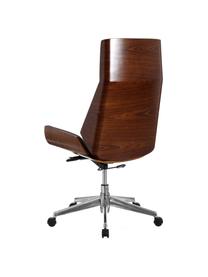 Krzesło biurowe Dingo, obrotowe, Tapicerka: sztuczna skóra (poliureta, Stelaż: płyta wiórowa, Nogi: metal, Czarny, brązowy, S 66 x G 65 cm