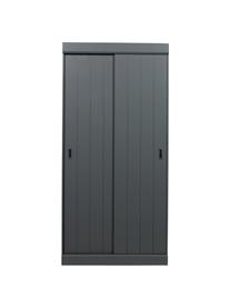Šatníková skriňa s posuvnými dverami v sivej farbe Hit, Oceľovosivá