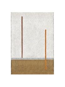 Tapis en coton tissé à la main Atlas, Coton, jute, Blanc cassé, brun, orange, larg. 110 x long. 160 cm (taille S)