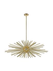 Grosse Design Pendelleuchte Urchin, Lampenschirm: Metall, gebürstet, Baldachin: Metall, gebürstet, Goldfarben, Ø 101 x H 50 cm