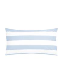 Funda de almohada de algodón Lorena, Azul claro, blanco crema, An 45 x L 85 cm