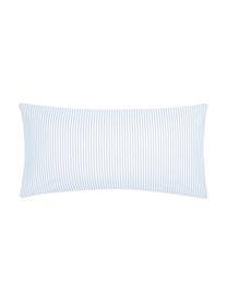 Funda de almohada de algodón Lorena, Azul claro, blanco crema, An 45 x L 85 cm