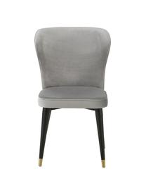 Chaise classique velours rembourré Cleo, Velours gris