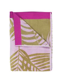 Fouta en coton bio à motif de feuilles Surfing Beach, 100 % coton bio, certifié BCI
Grammage léger 390 g/m², Lilas, vert, larg. 100 x long. 180 cm