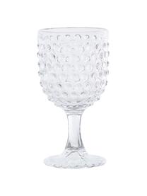 Bicchiere acqua con motivo strutturato Perloa 6 pz, Vetro, Trasparente, Ø 8 x Alt. 17 cm