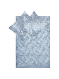 Dekbedovertrek Get Framed, Katoen, Lichtblauw, wit, 240 x 220 cm